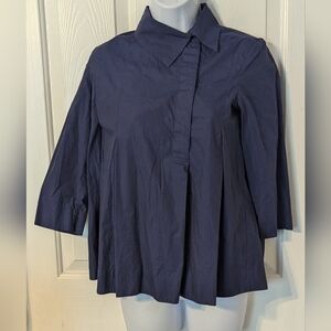Cos navy blue side button blouse Sz: 2